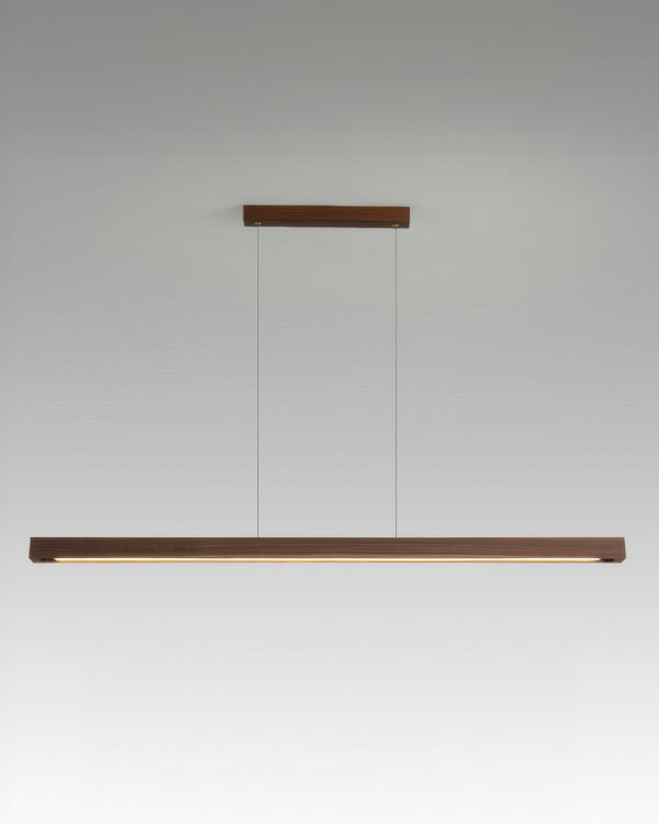 Minimalist Japanese Walnut Pendant Light 1