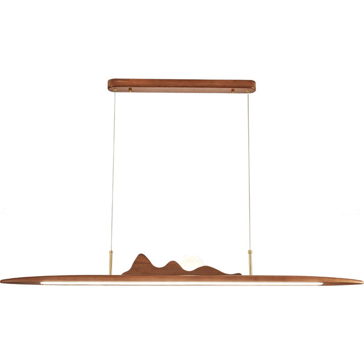 Minimalist Wooden Strip Pendant Lamp 5