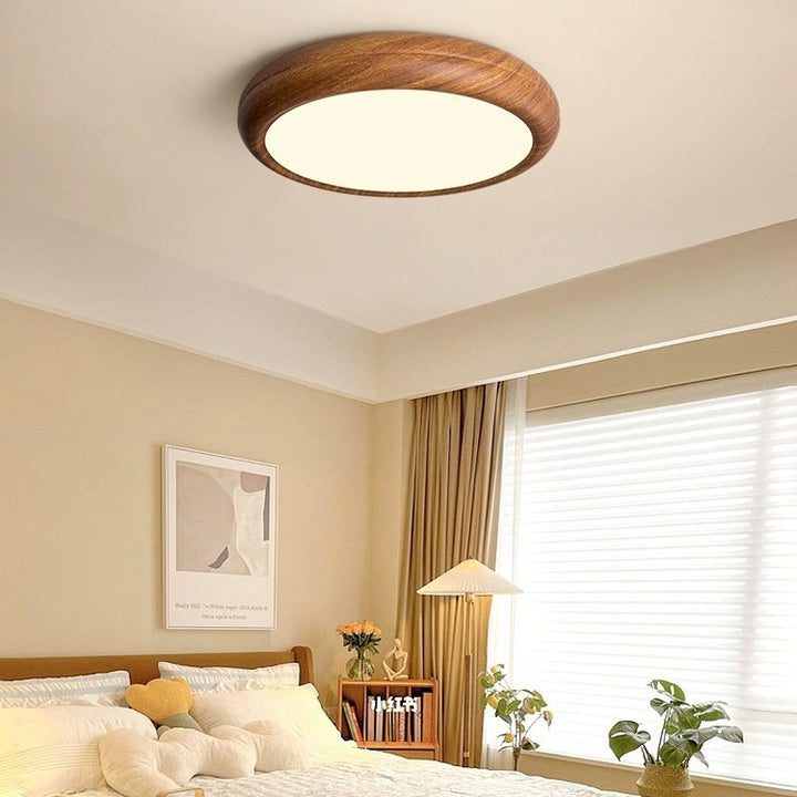 Modern Walnut Full-Spectrum Ceiling Light 4