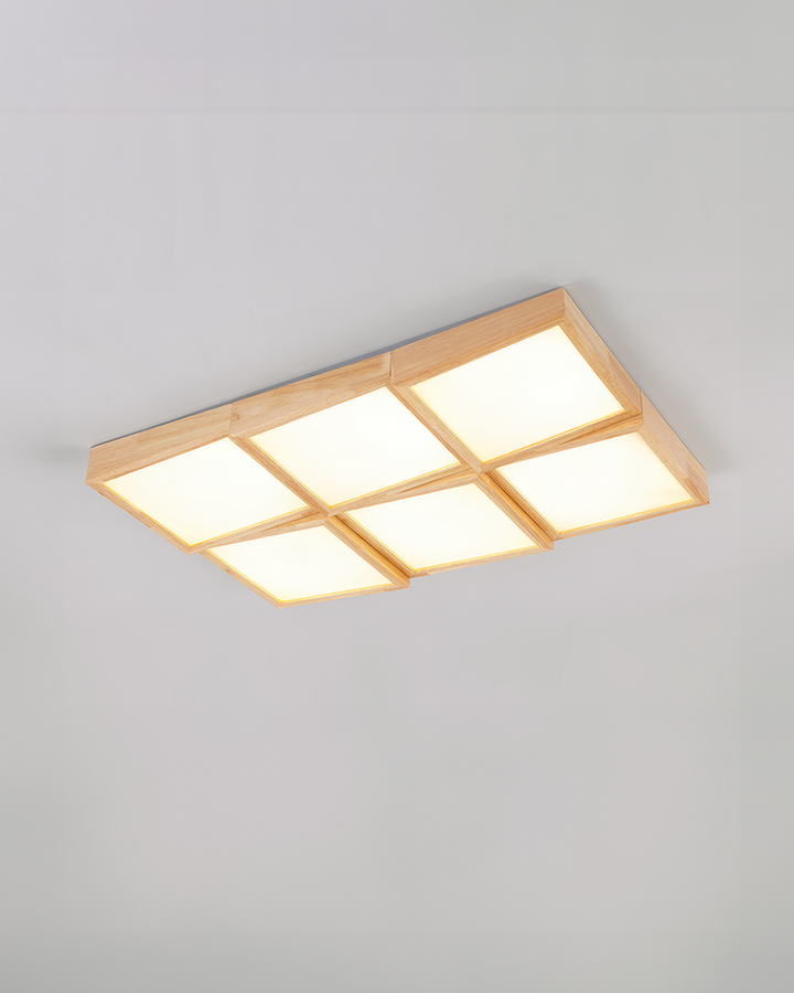 Modernist Walnut Ceiling Light 16