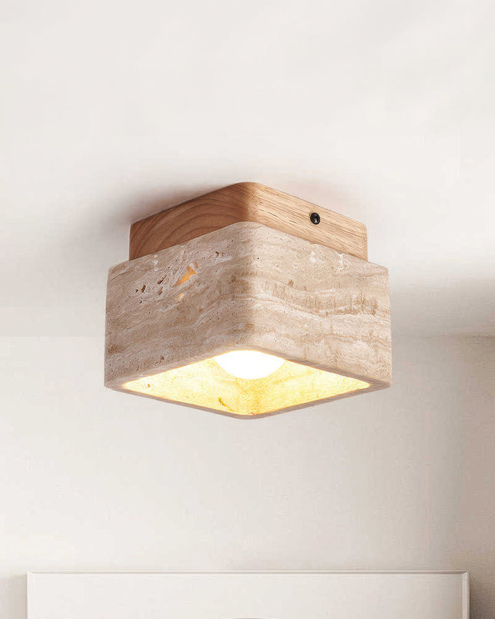 Vintage Nordic Stone Light Fixture 1